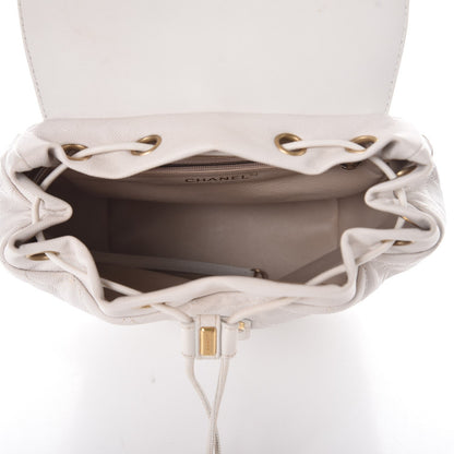 Chanel Caviar Quilted Filigree Backpack White 6 of 10