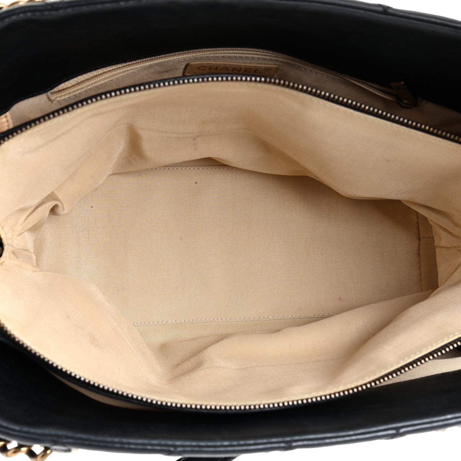 Chanel Calfskin Quilted Small CC Crown Tote Black 4 of 21