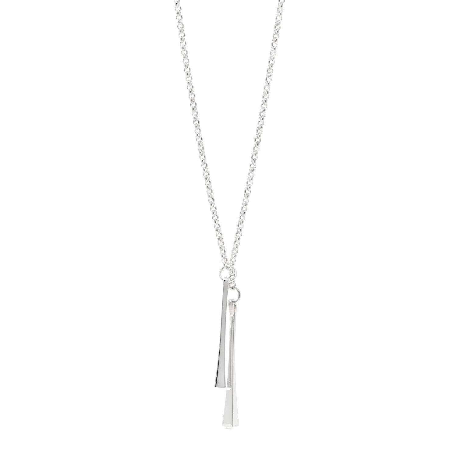 Hermes Sterling Silver Clou de Forge Lariat Necklace 1 of 5
