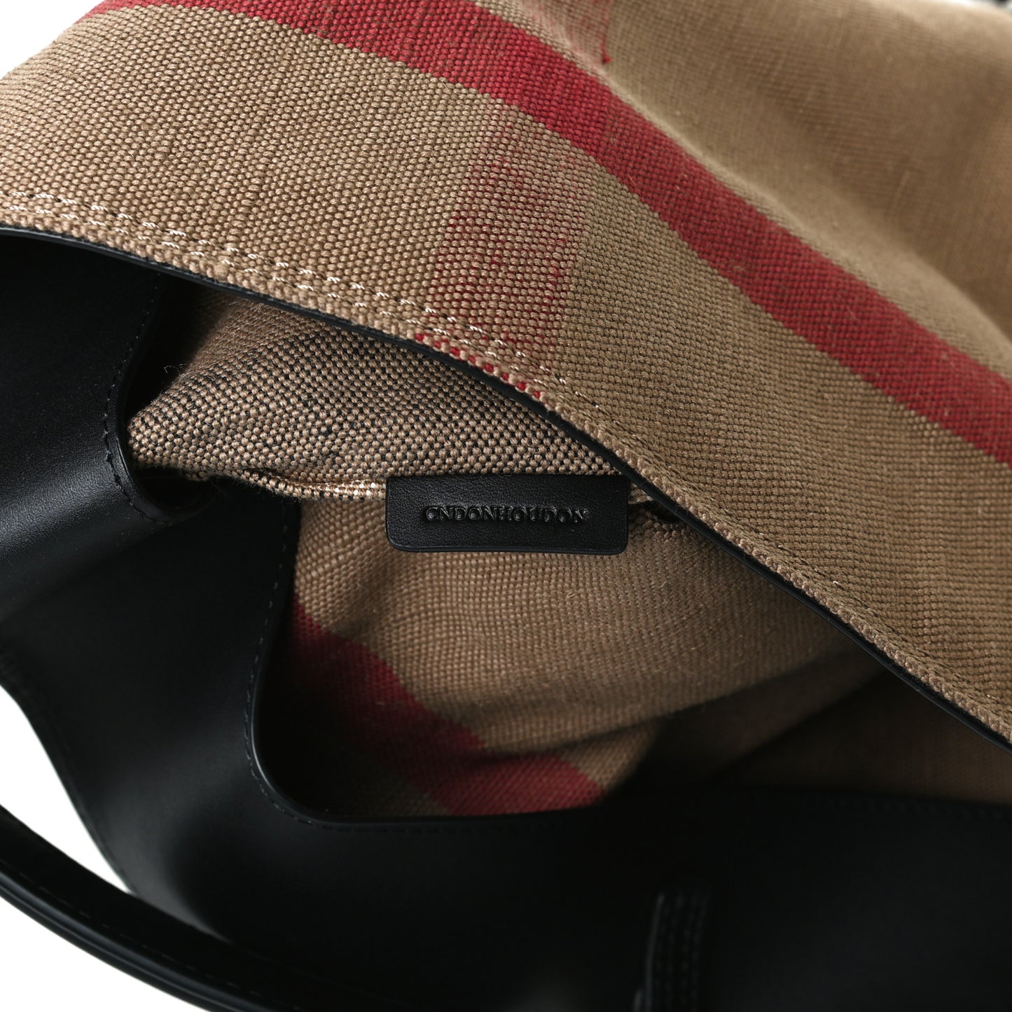 Canvas Mega Check Medium Ashby Hobo Black