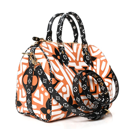 Louis Vuitton Monogram Giant Crafty Speedy Bandouliere 25 Creme Caramel 3 of 11