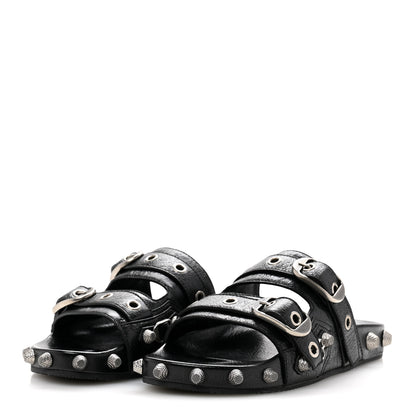 Balenciaga Agneau Arena Cagole Mens Slide Sandals 43 Black 4 of 9