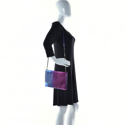 Christian Louboutin Patent Scarabe Spikes Loubiposh Chain Clutch Rose Digitale 3 of 20