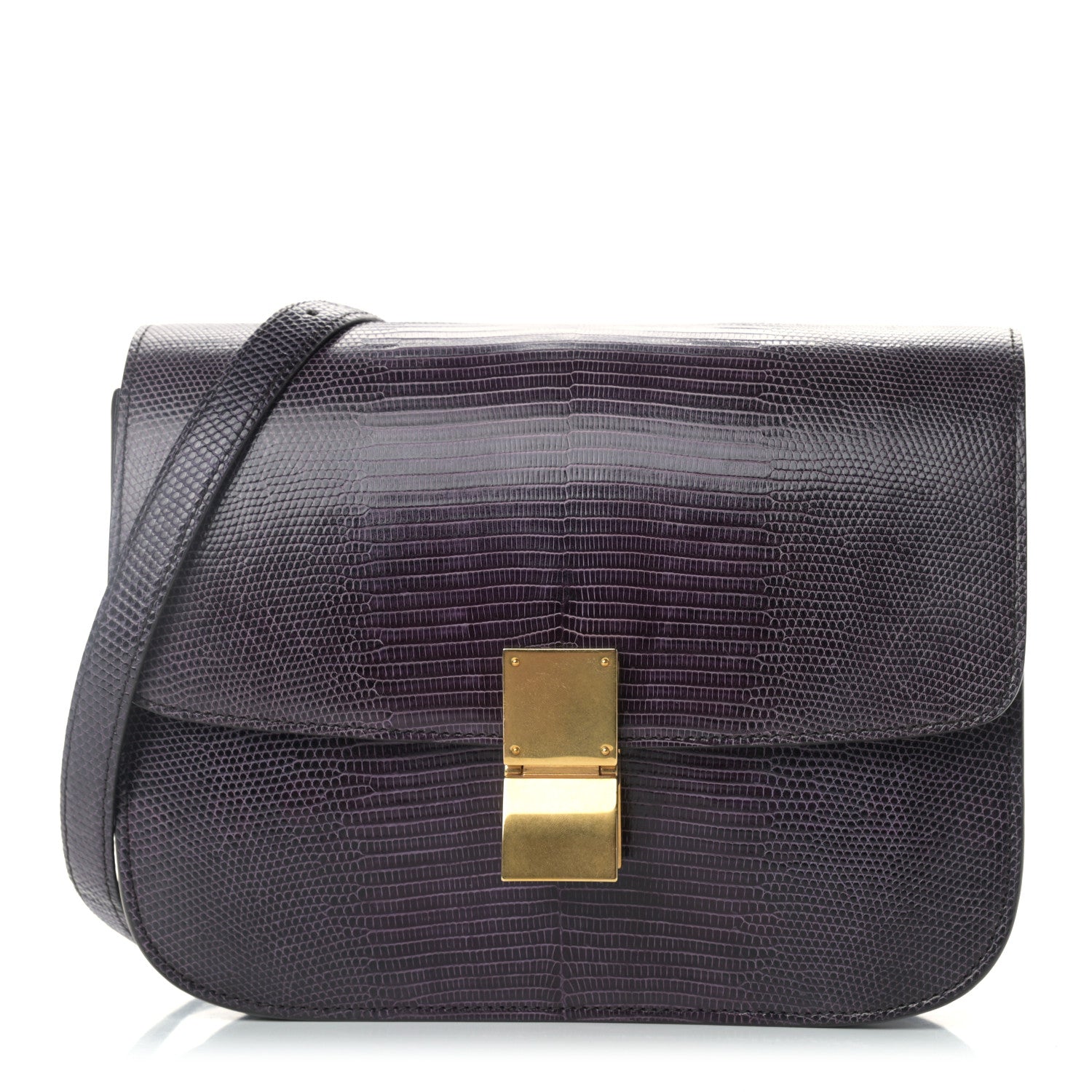 Celine Lizard Medium Classic Box Flap Bag Velvet 1 of 10