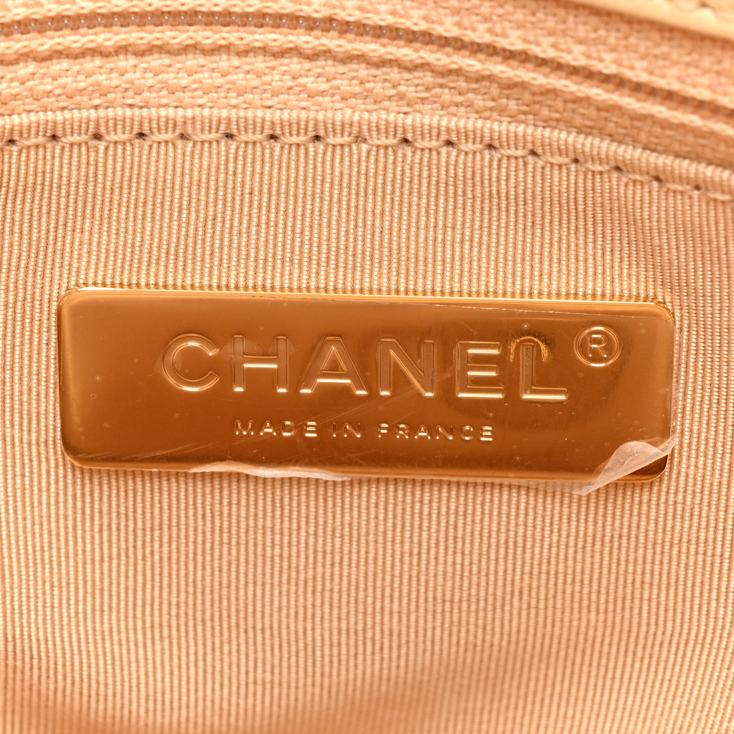 Chanel Goatskin Quilted Large Chanel 19 Flap Beige 6 of 10