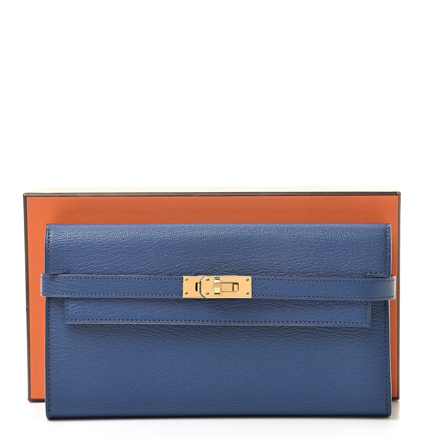 Chevre Mysore Kelly Longue Wallet Bleu Brighton