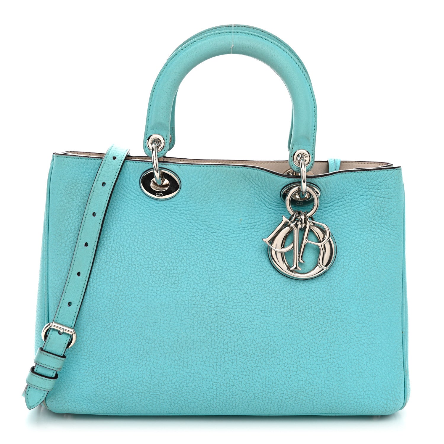 Christian Dior Bullcalf Medium Diorissimo Tote Light Blue 1 of 21