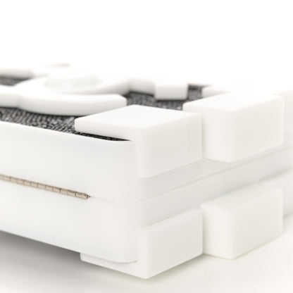 Chanel Plexiglass Crystal Lego Clutch White Black 19 of 26