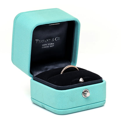 Tiffany 18K Rose Gold Diamond Soleste Half Eternity Band Ring 47 4 5 of 5