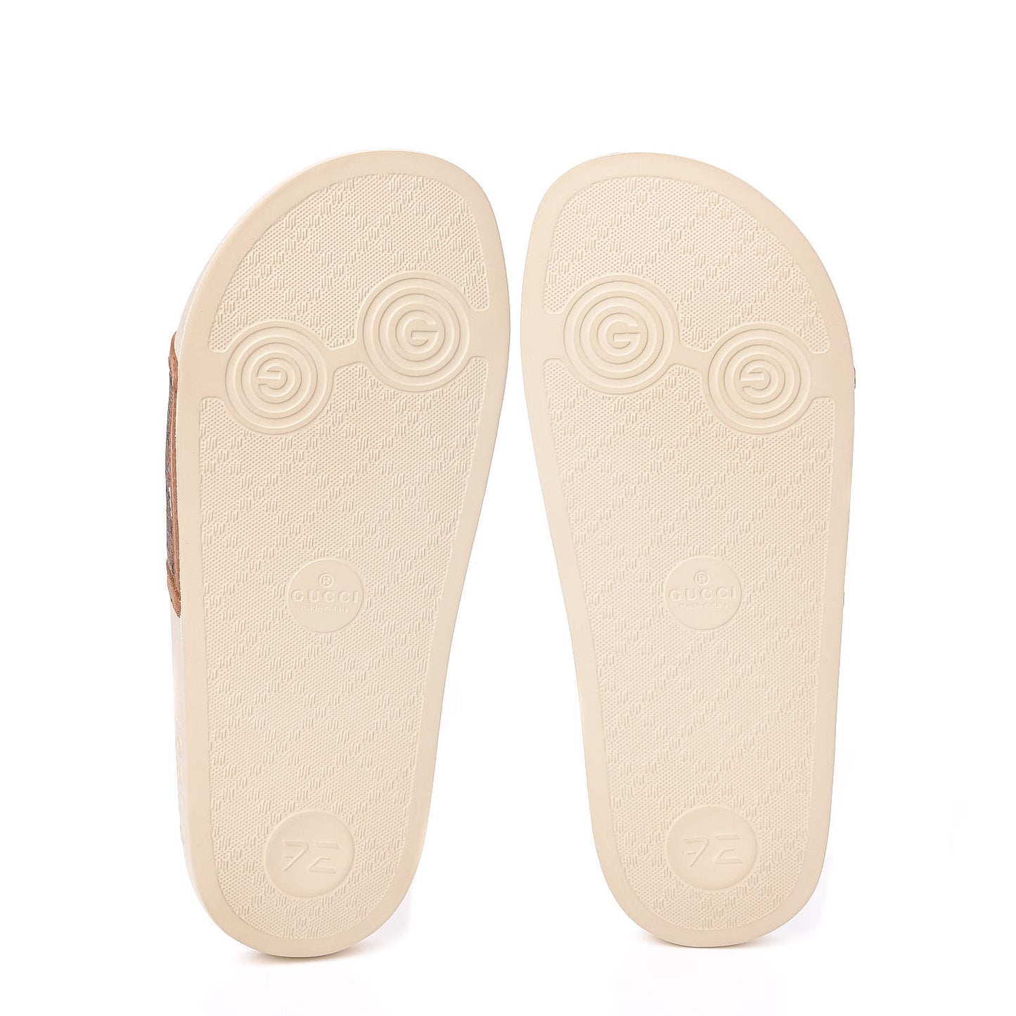 X DISNEY Mini Vintage GG Supreme Monogram Mickey Mouse Womens Slide Sandals 37 Beige Vintage Sun Oil
