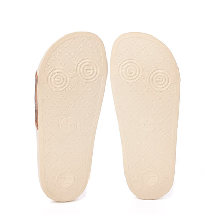 Gucci X DISNEY Mini Vintage GG Supreme Monogram Mickey Mouse Womens Slide Sandals 37 Beige Vintage Sun Oil 5 of 11