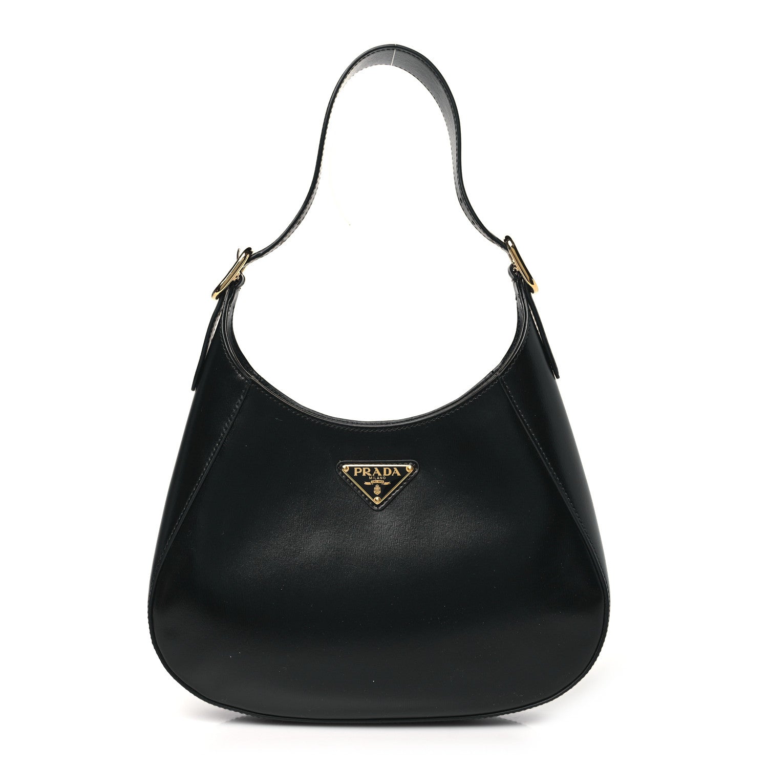 Prada Box Calfskin Shoulder Bag Black 1 of 10
