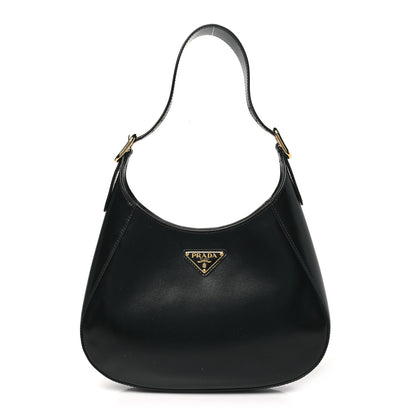 Prada Box Calfskin Shoulder Bag Black 1 of 10