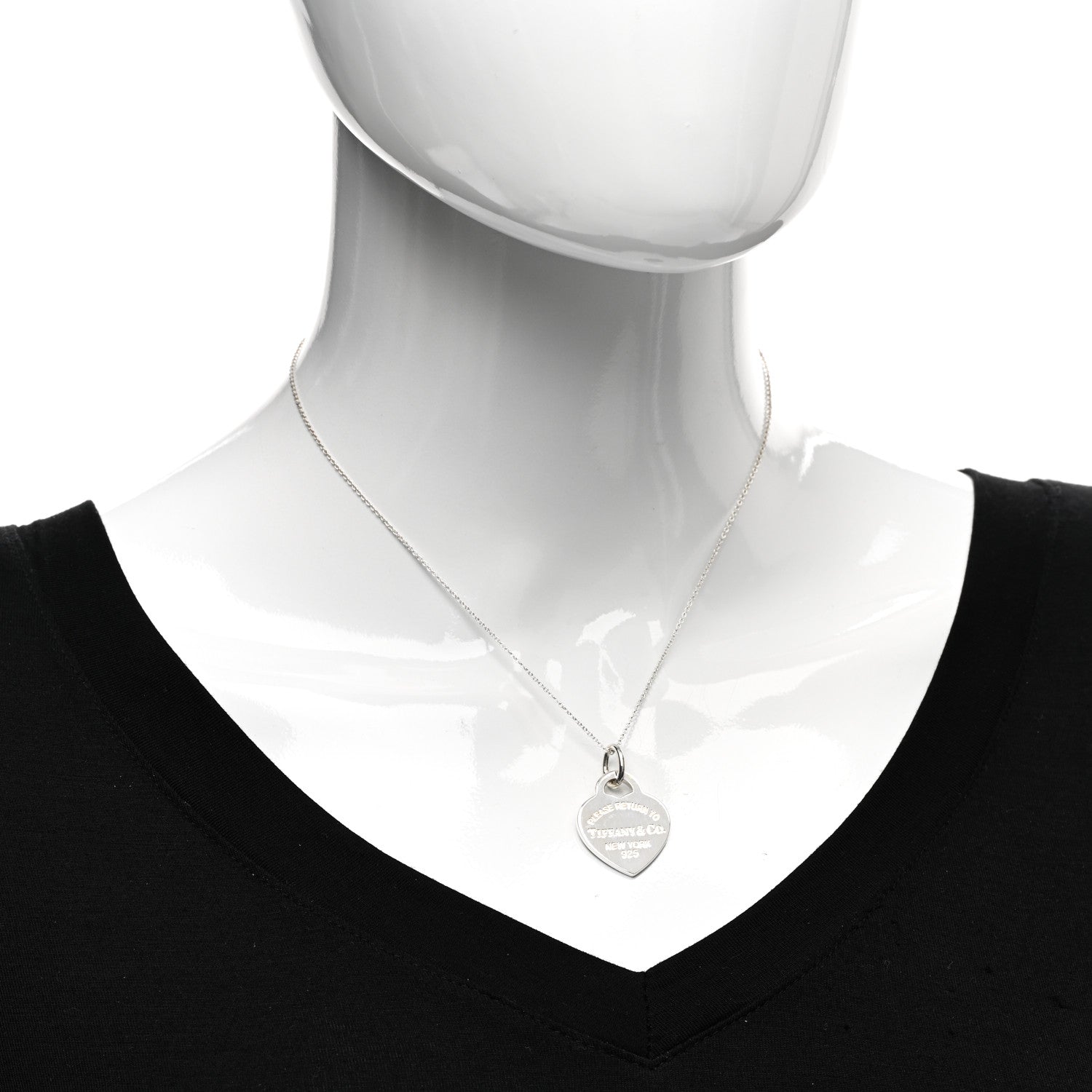 Tiffany Sterling Silver Medium Return To Tiffany Heart Pendant Necklace 2 of 4