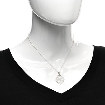 Tiffany Sterling Silver Medium Return To Tiffany Heart Pendant Necklace 2 of 4