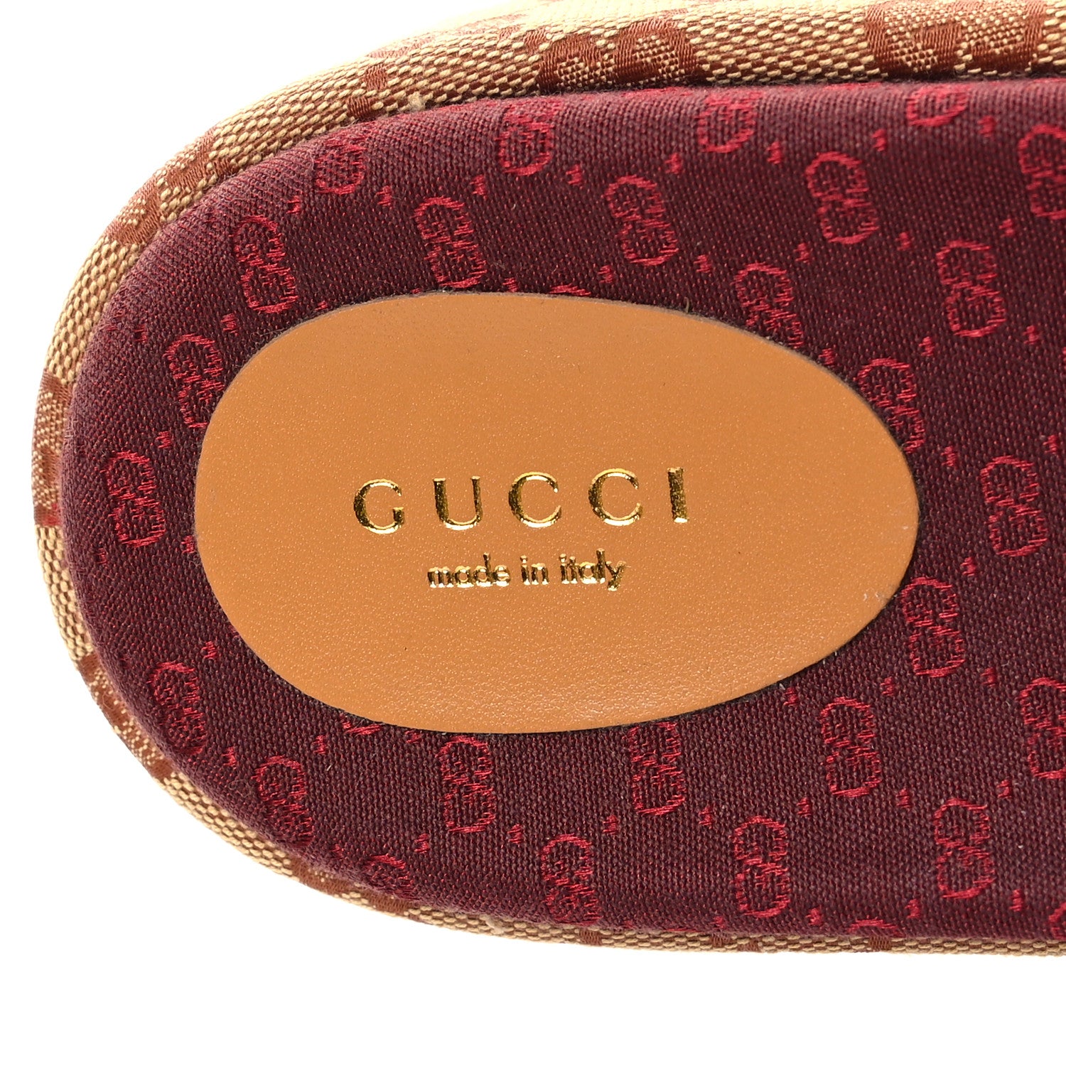 Gucci Canvas GG Monogram Angelina Platform Slide Sandals 42 Beige Ruggine 8 of 9