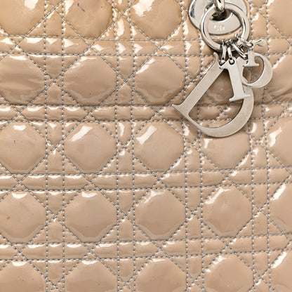 Christian Dior Patent Cannage Large Dior Soft Shopping Tote Beige 6 of 25