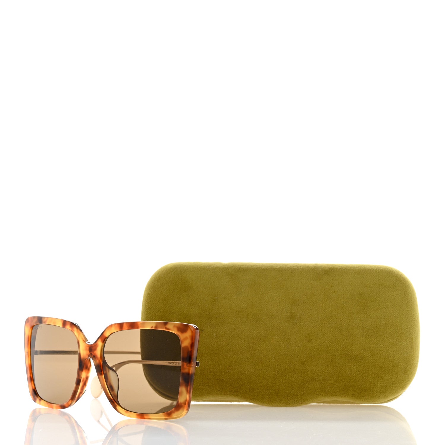 Gucci Acetate Oversize Square Frame GG0435S Sunglasses Havana 8 of 8