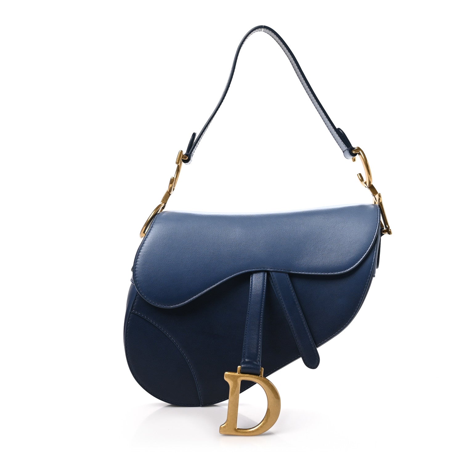 Christian Dior Calfskin Gradient Saddle Bag Indigo Blue 1 of 11