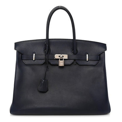 Hermes Evergrain Birkin 35 Bleu Indigo 1 of 19