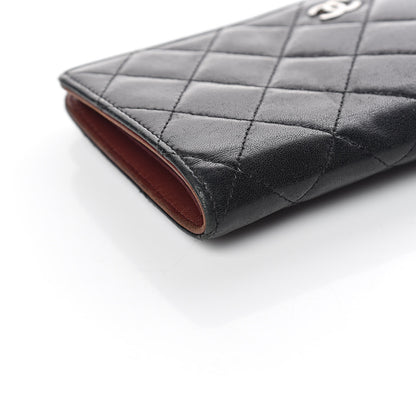 Chanel Lambskin Quilted Yen Wallet Black 12 of 13