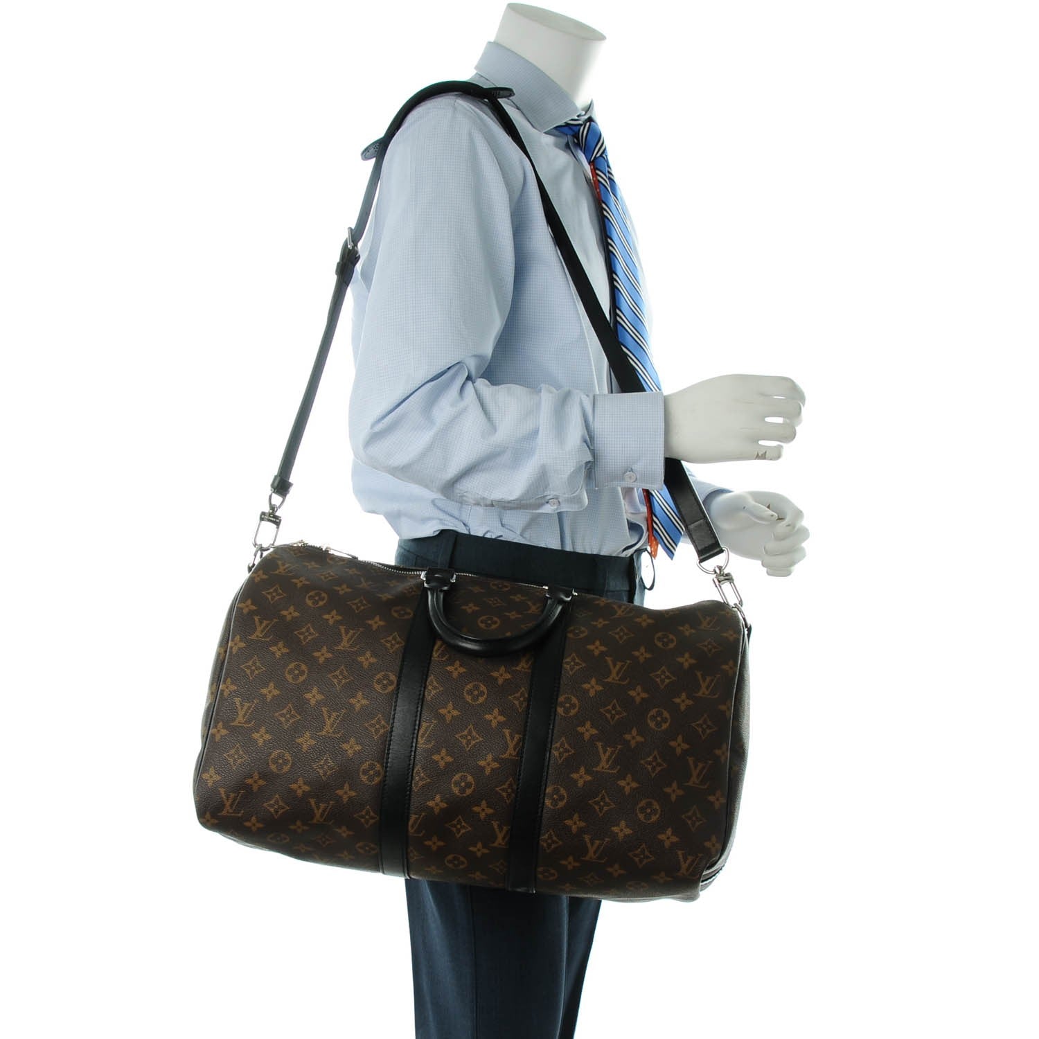 Louis Vuitton Monogram Macassar Keepall Bandouliere 45 2 of 8