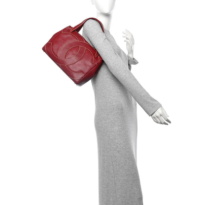 Chanel Caviar CC Stitched Tote Red 2 of 10