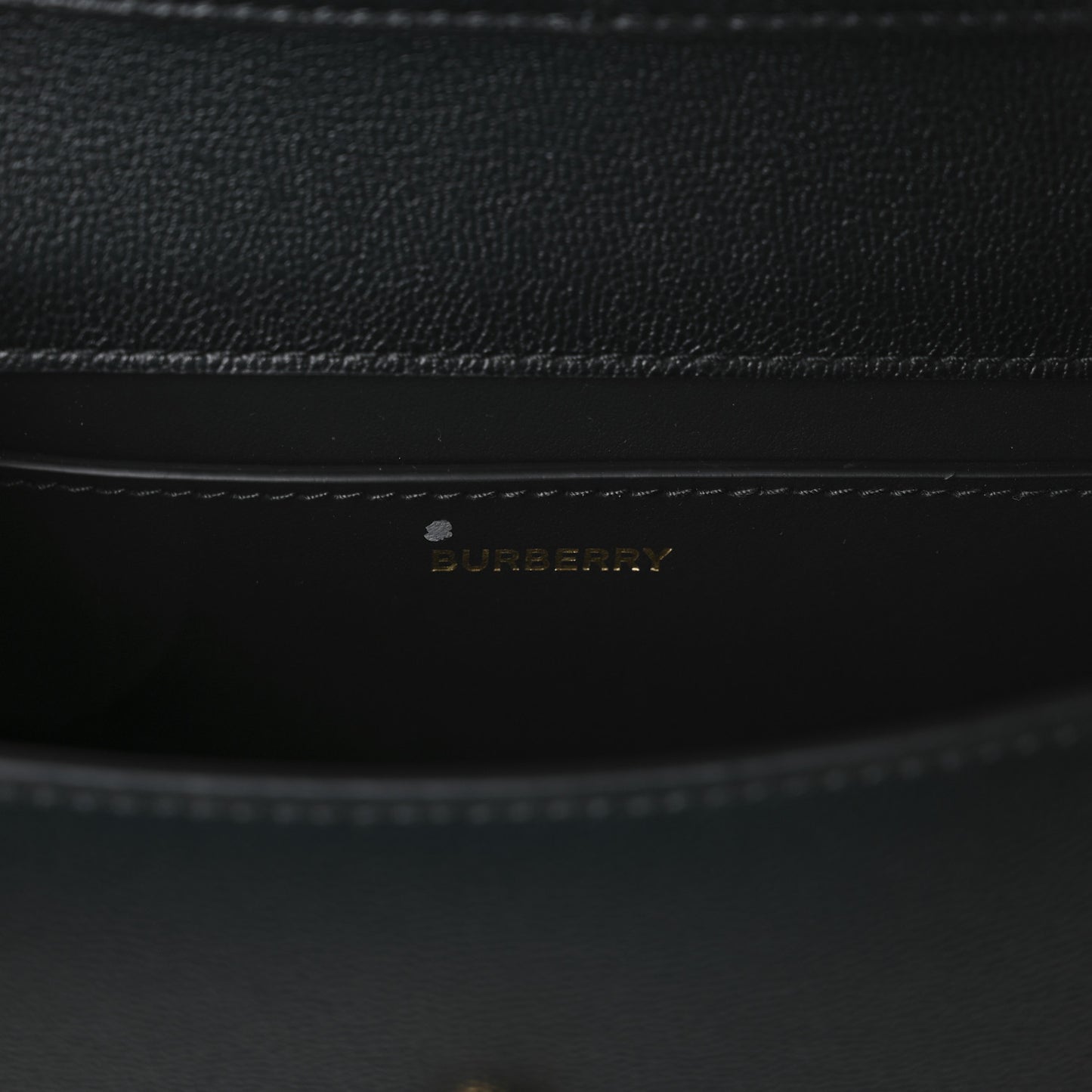 Grained Calfskin House Check Small Madison Shoulder Bag Black