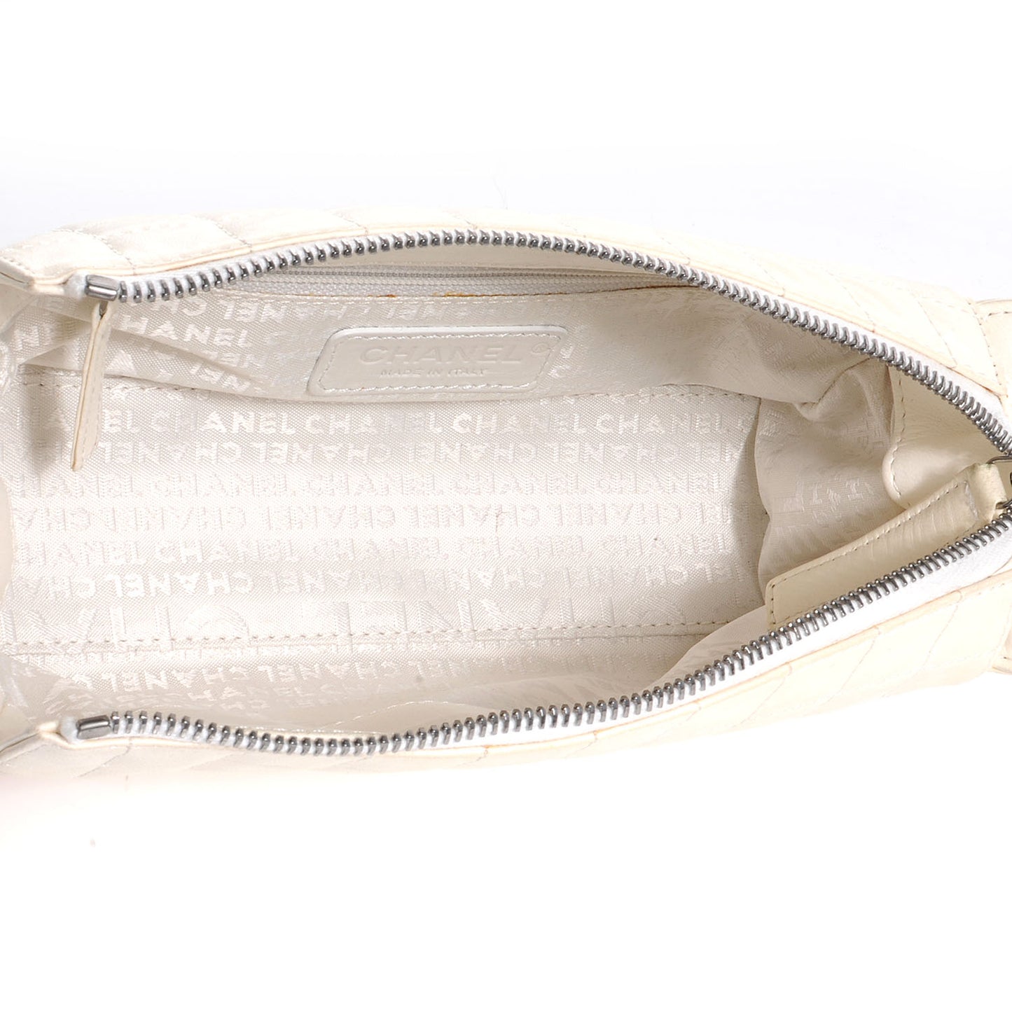 Lambskin Square Quilted Shoulder Bag White