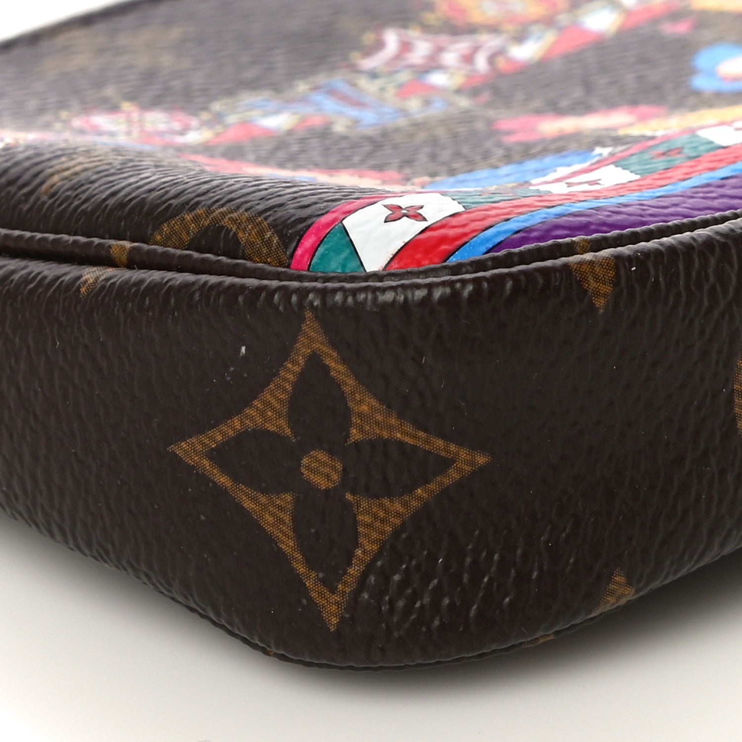 Louis Vuitton Monogram 2020 Christmas Animation Bumper Cars Mini Pochette Accessories Coquelicot 9 of 10