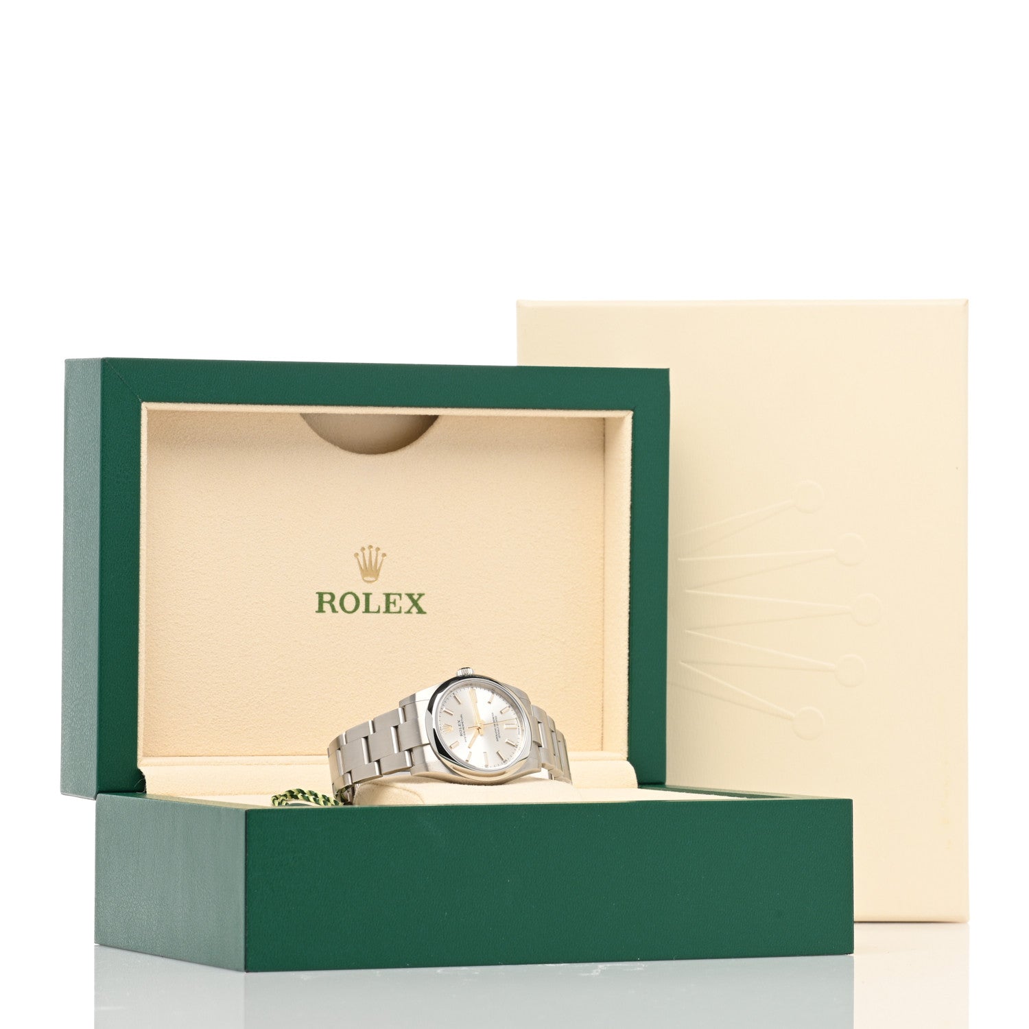 Rolex Stainless Steel 34mm Oyster Perpetual Watch Silver 124200 5 of 5
