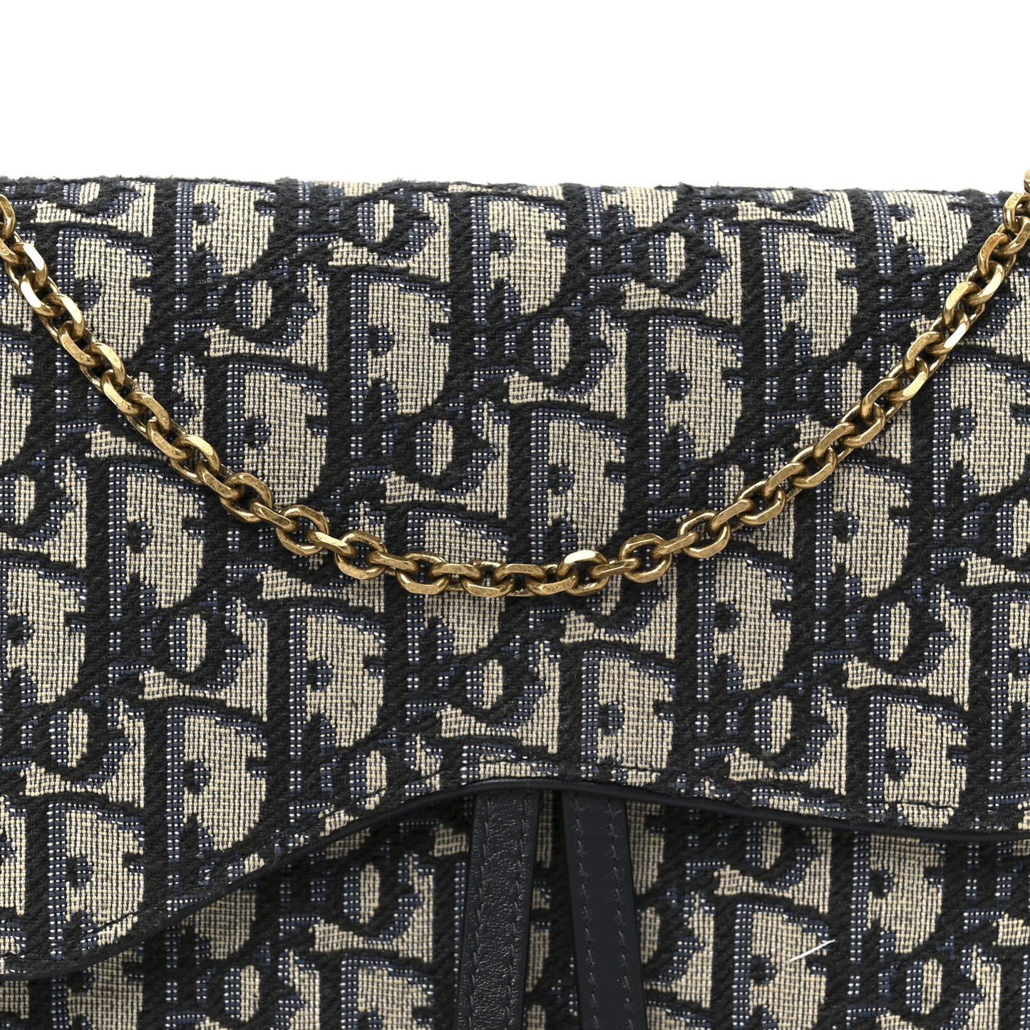 Oblique Saddle Chain Pouch Blue