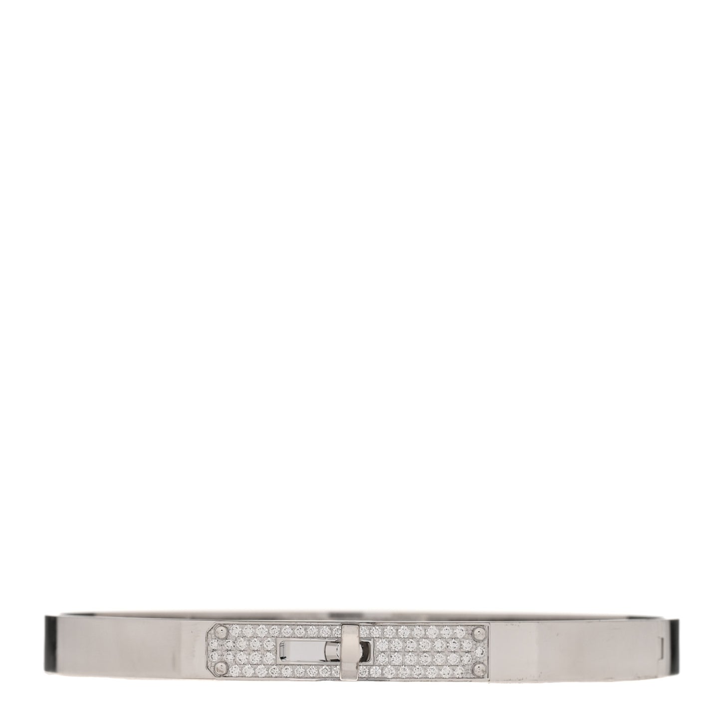 18K White Gold Diamond PM Kelly Pave Bracelet ST