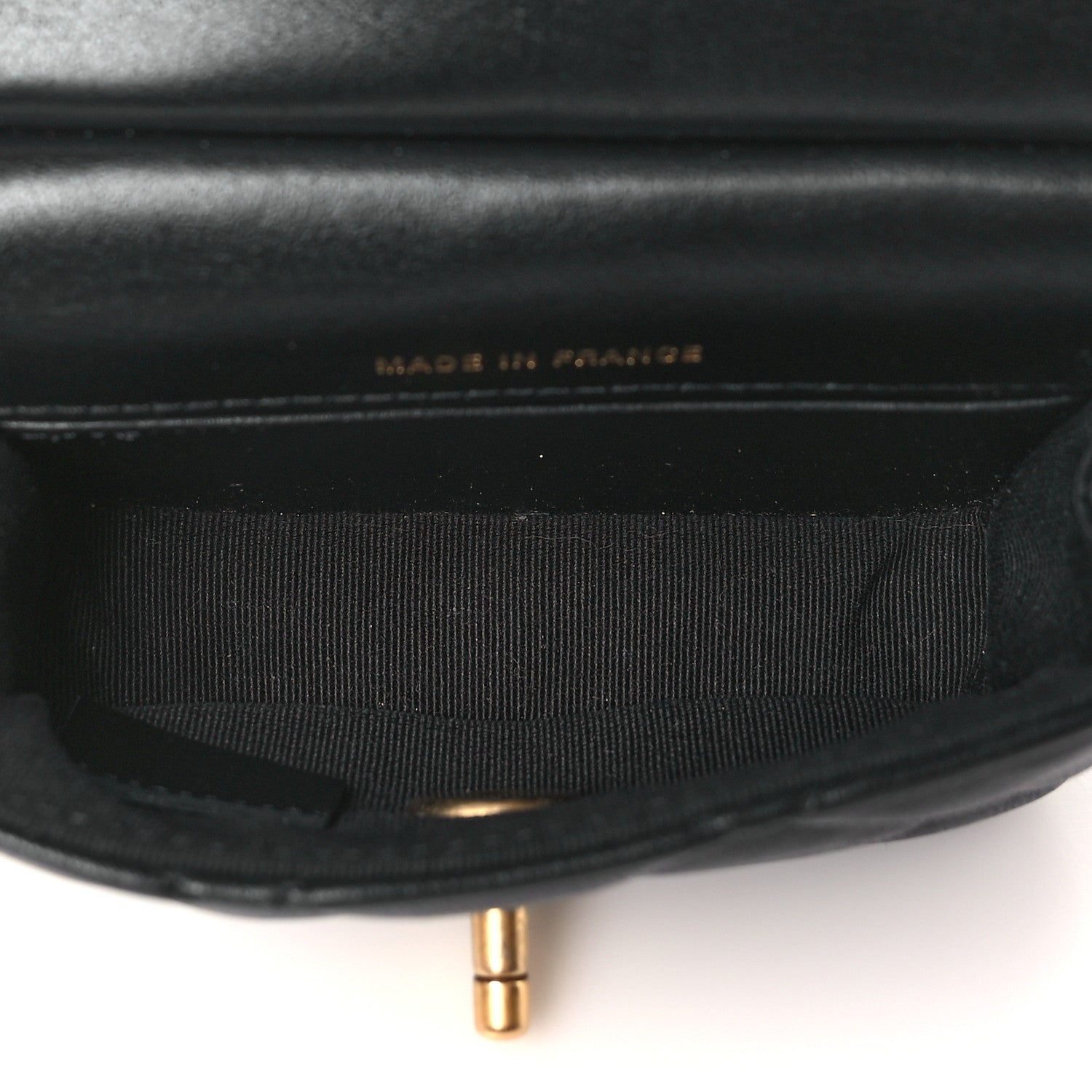 Chanel Calfskin Quilted Lady Handle Clutch With Chain Black 5 of 10