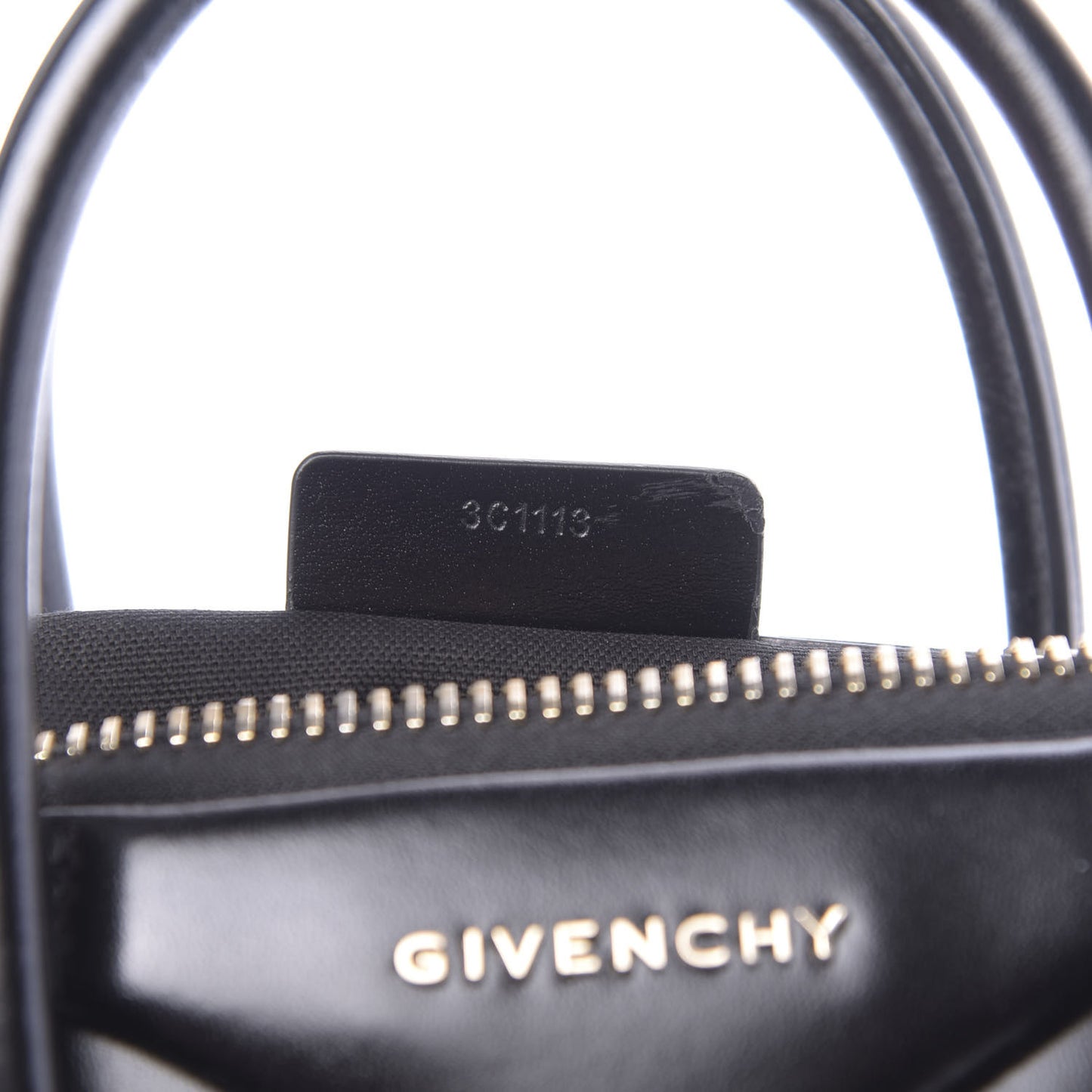 Shiny Lord Calfskin Small Antigona Black