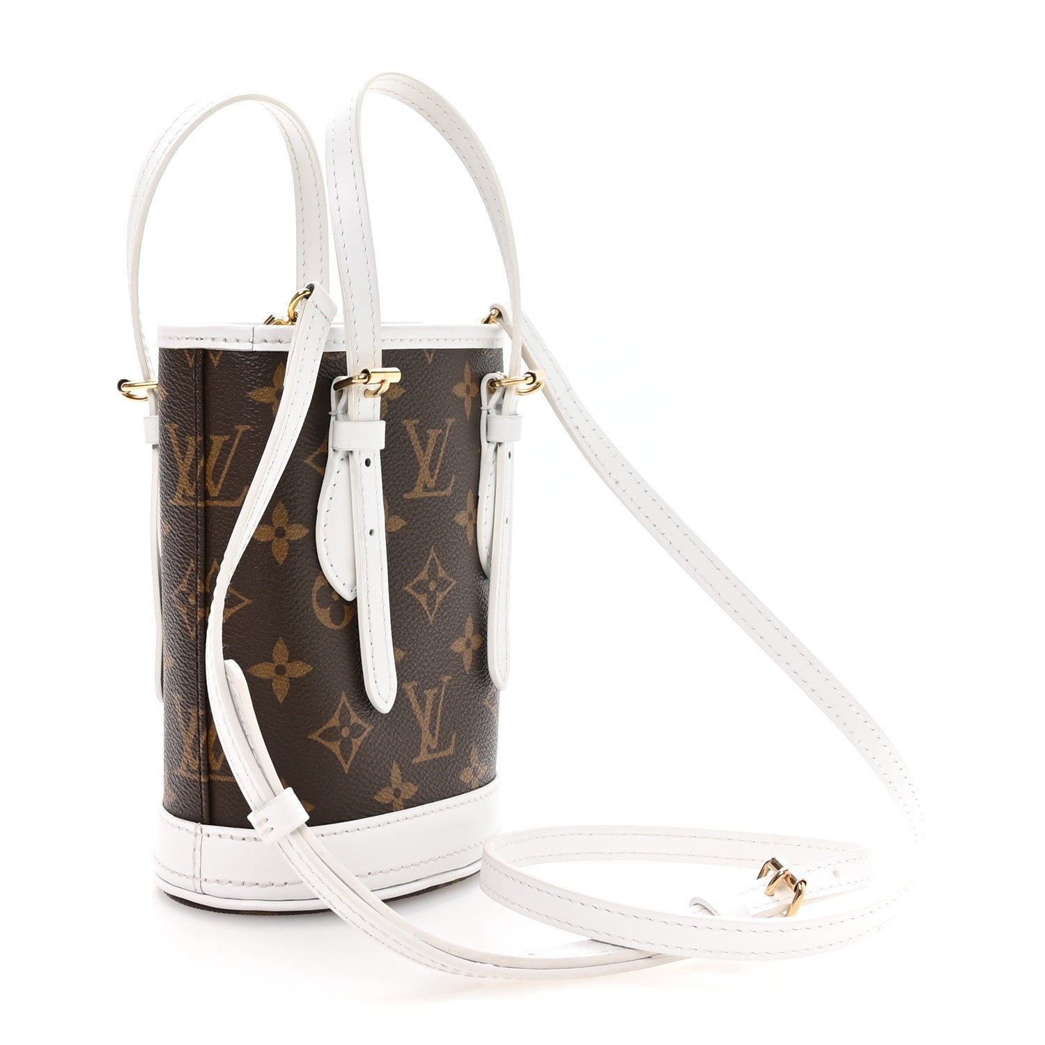 Louis Vuitton Monogram LV Match Nano Bucket Bag White 3 of 10