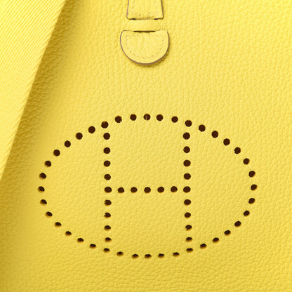 Hermes Taurillon Clemence Evelyne TPM Lime 9 of 10