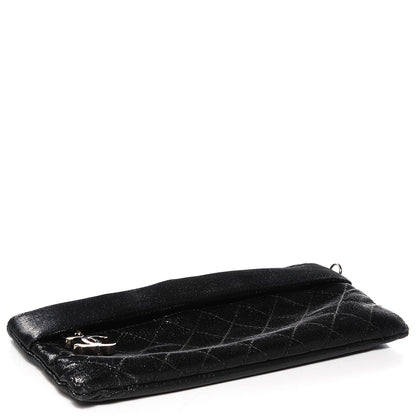 Chanel Quilted Coated Canvas Paris Biarritz Ligne Clutch Black 4 of 8