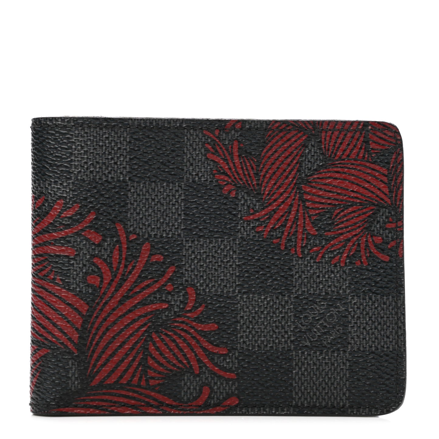 Damier Graphite Rope Slender Wallet Red