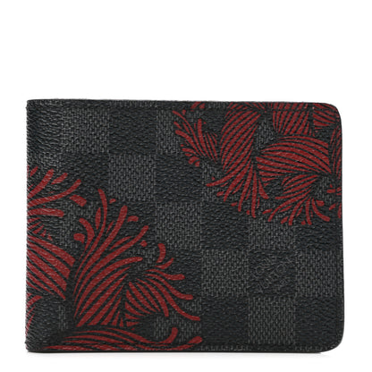 Louis Vuitton Damier Graphite Rope Slender Wallet Red 1 of 8