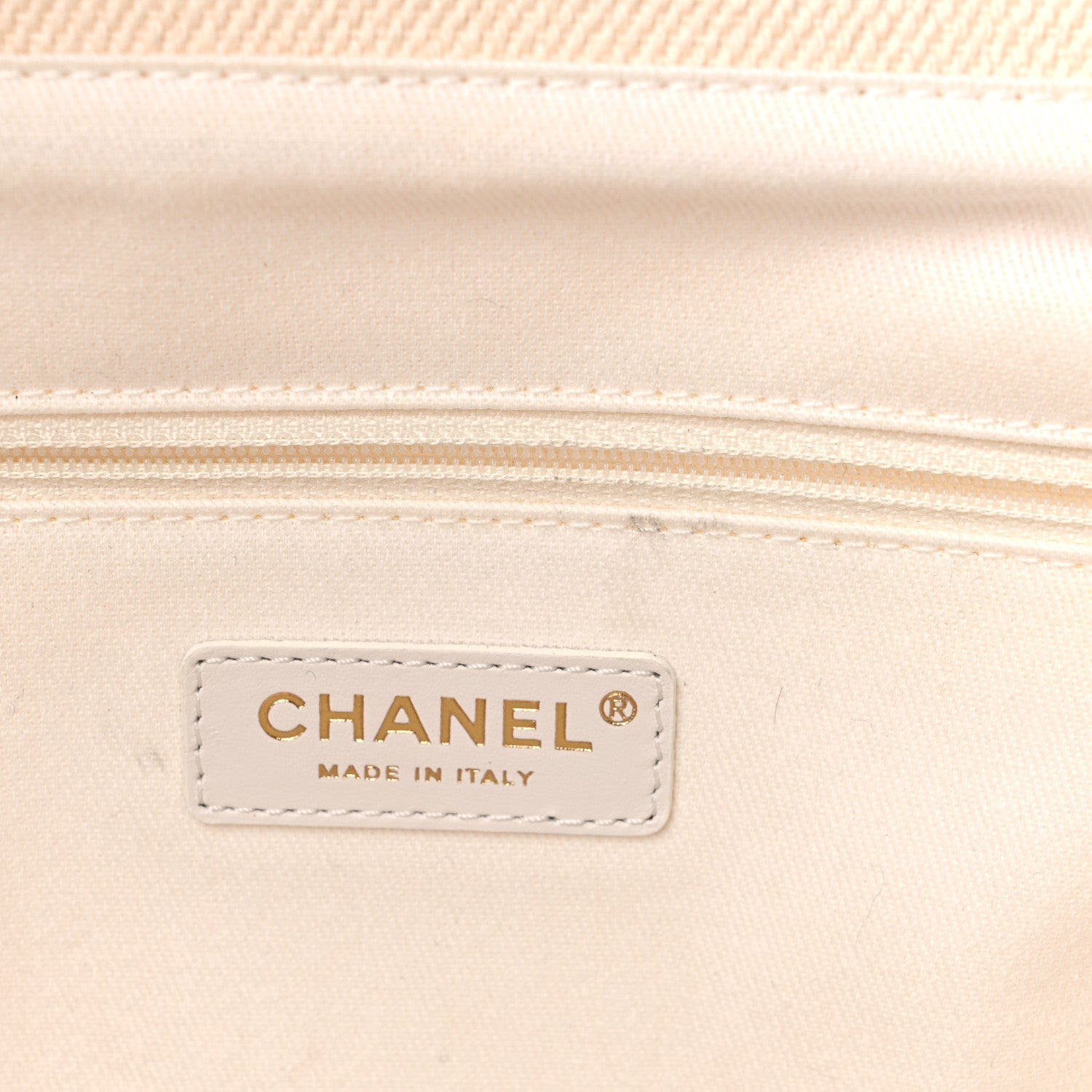 Chanel Canvas Pearl Medium Deauville Tote Ecru Beige 11 of 12