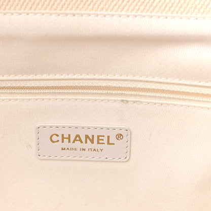 Chanel Canvas Pearl Medium Deauville Tote Ecru Beige 11 of 12