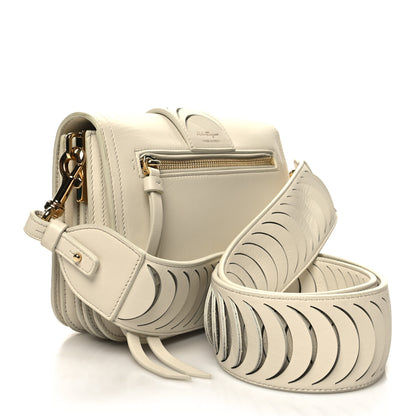 Salvatore Ferragamo Calfskin Vittoria Bag White 2 of 12