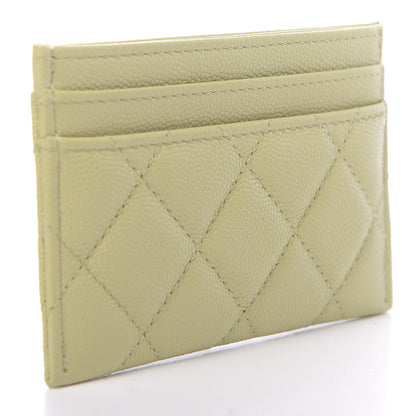 Chanel Caviar Quilted French New Wave Card Holder Light Green 3 of 9