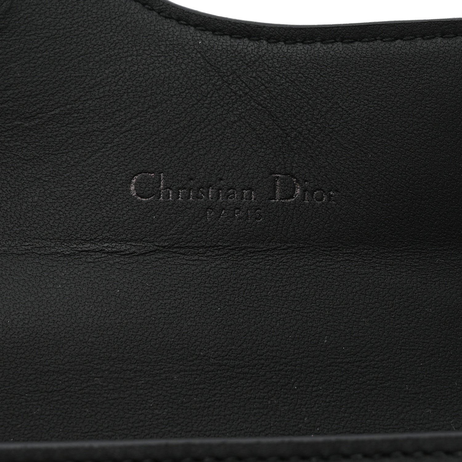 Christian Dior Ultra Matte Calfskin Saddle Lotus Wallet Black 6 of 8