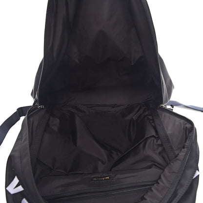 Balenciaga Sport Nylon Logo Embroidered Wheel Backpack Black White 5 of 9
