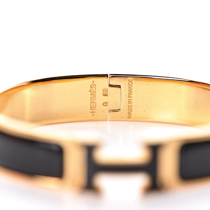 Hermes Enamel Narrow Clic Clac H Bracelet PM Black 4 of 5