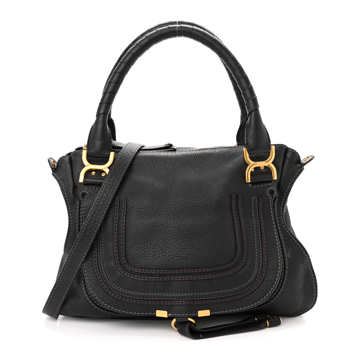Chloe Calfskin Medium Marcie Satchel Black 1 of 14