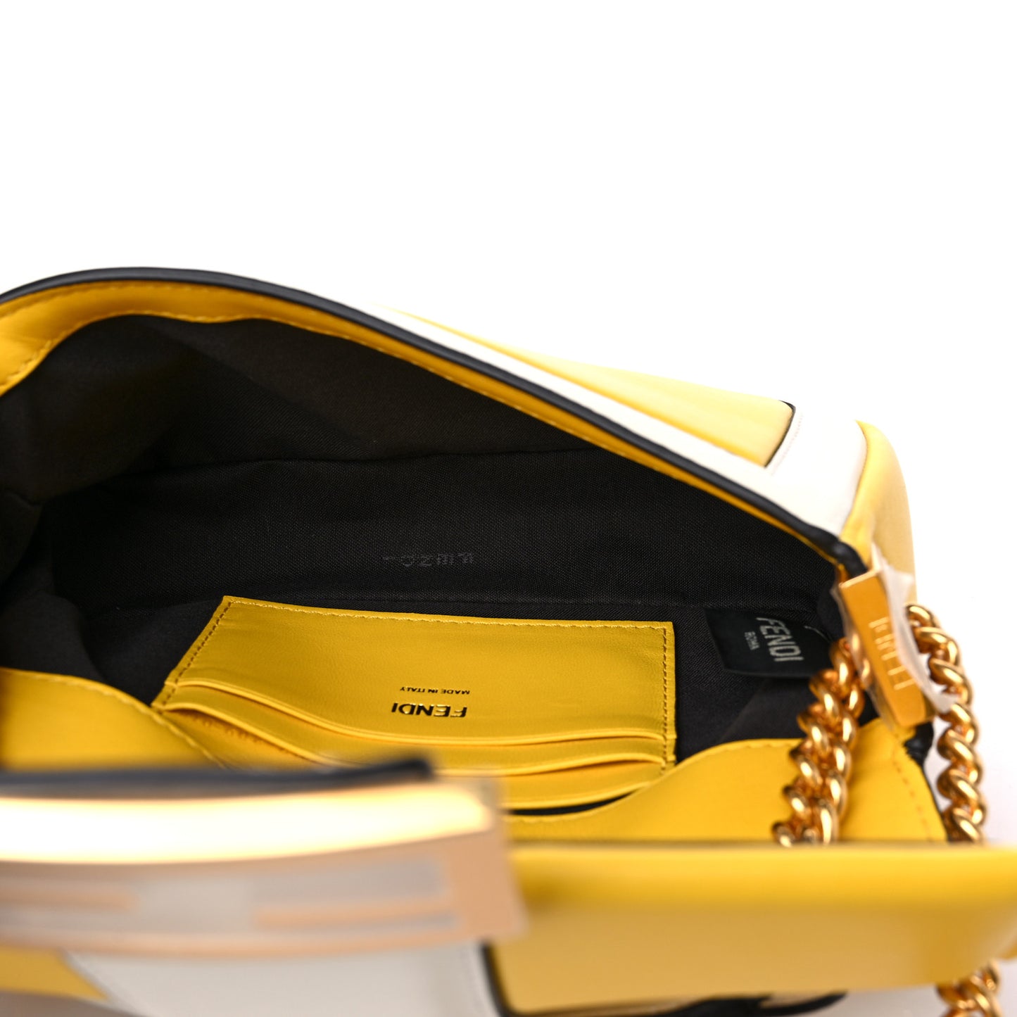 Nappa Apolo Bi-Color Mini Chain Baguette Limone White Ice