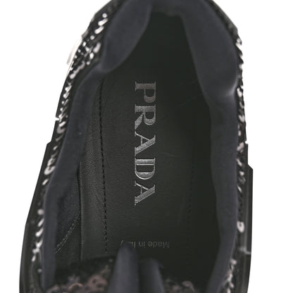 Prada Sequin Cotton Rubber Mens Cloudbust Thunder Sneakers 9 Black 7 of 11